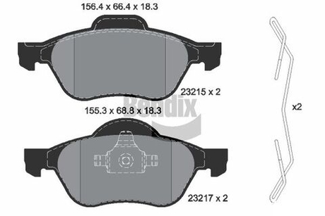 BENDIX Braking - BPD1304-BEN - Brake Pad Set, disc brake