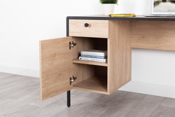 Стол письменный Брюс 12.157 Battle rock FSC Santiago, Ель карпатская, Черный