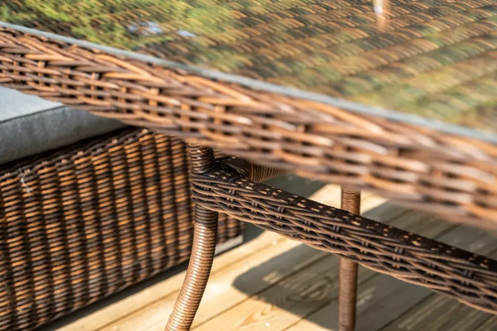 "Моккачино" обеденная группа из искусственного ротанга, цвет коричневый