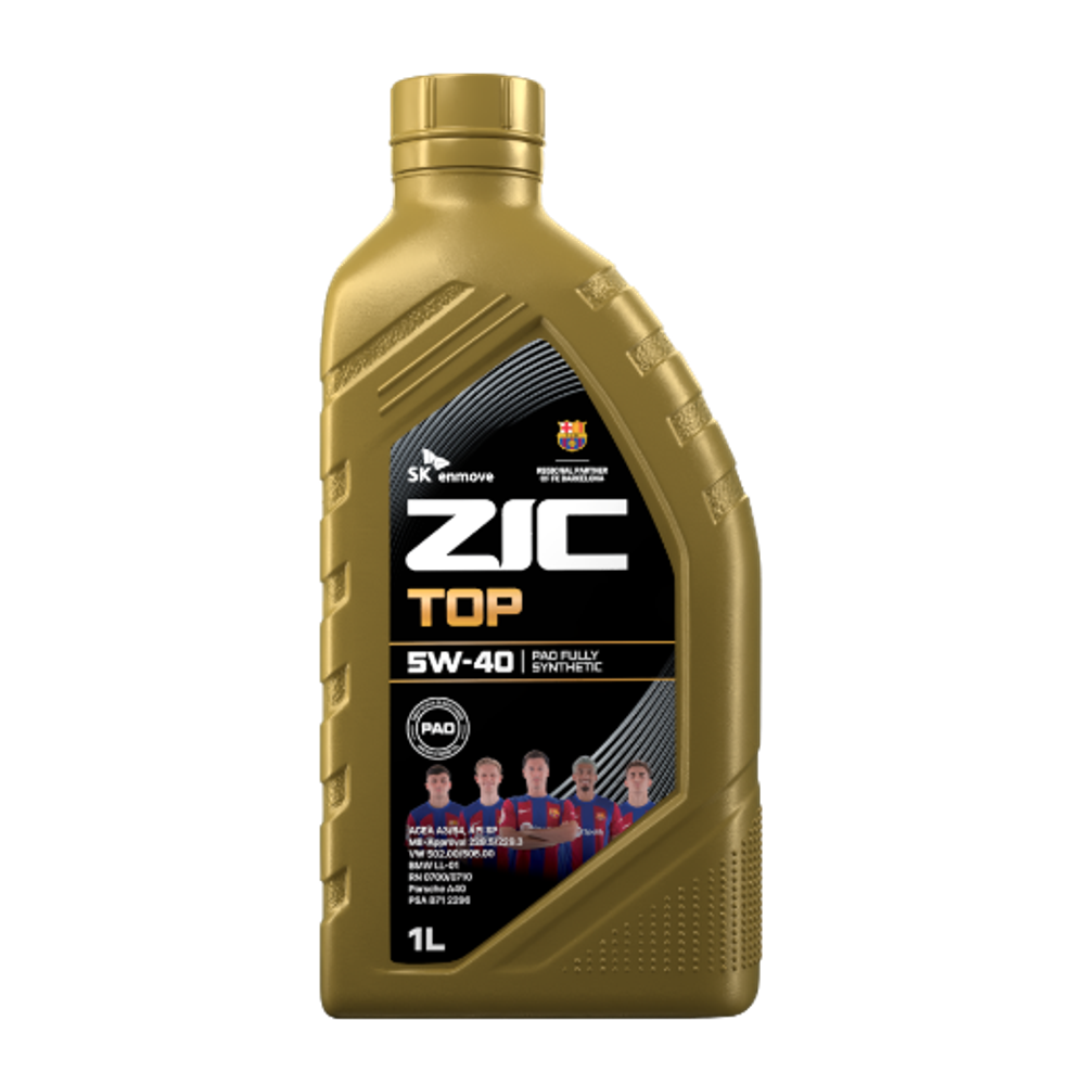 Моторное масло Zic Top 5W-40, синтетическое, 1 л