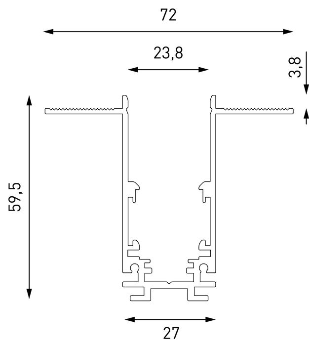 Шинопровод встраиваемый Lumker SY-LINK-20T2-2-WH