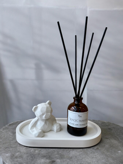 Статуэтка мишка геометрия и диффузор для дома на подносе