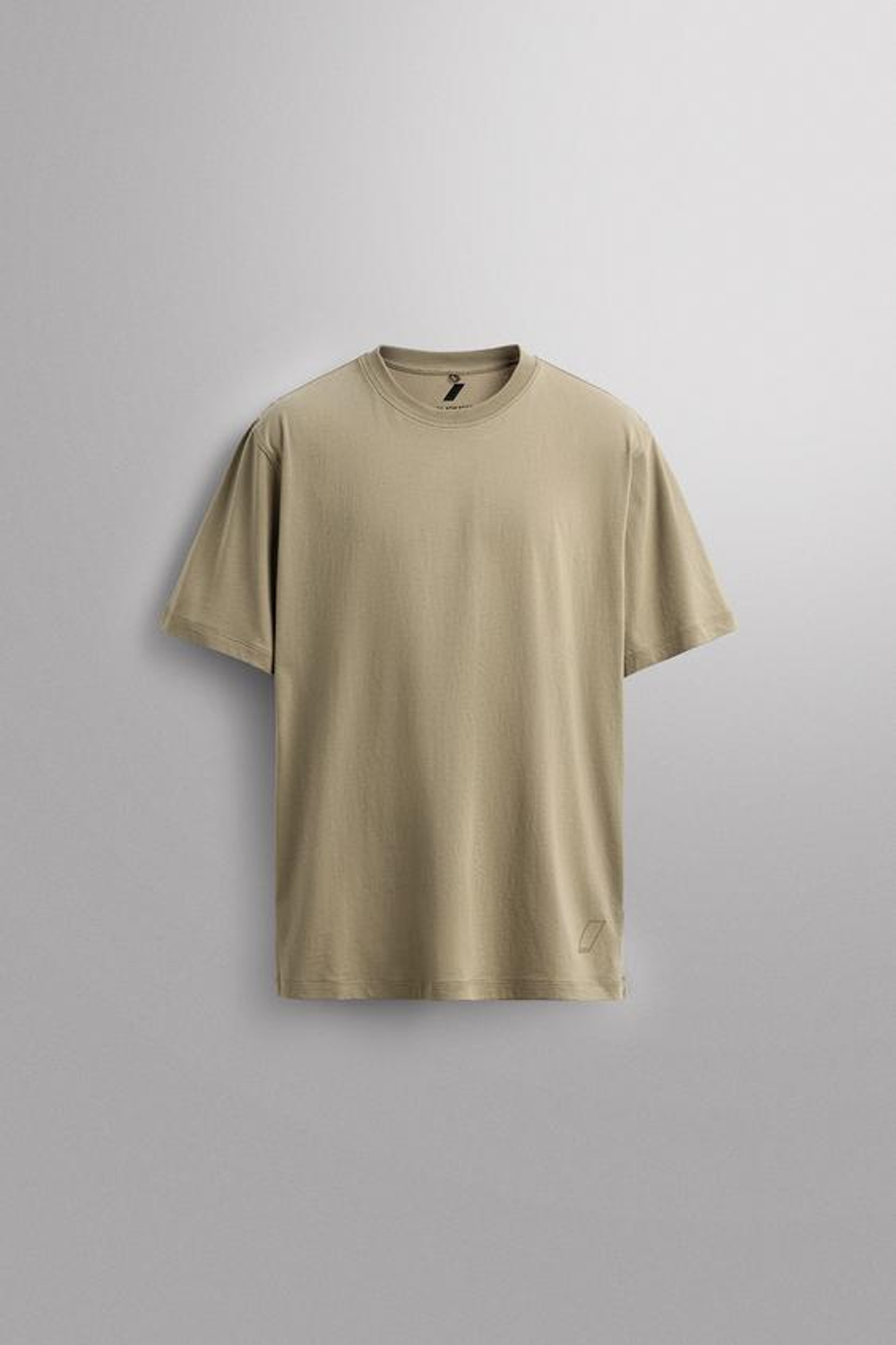 ZARA БАЗОВАЯ СПОРТИВНАЯ ФУТБОЛКА ИЗ ХЛОПКА, СВЕТЛО-ЗЕЛЕНЫЙ