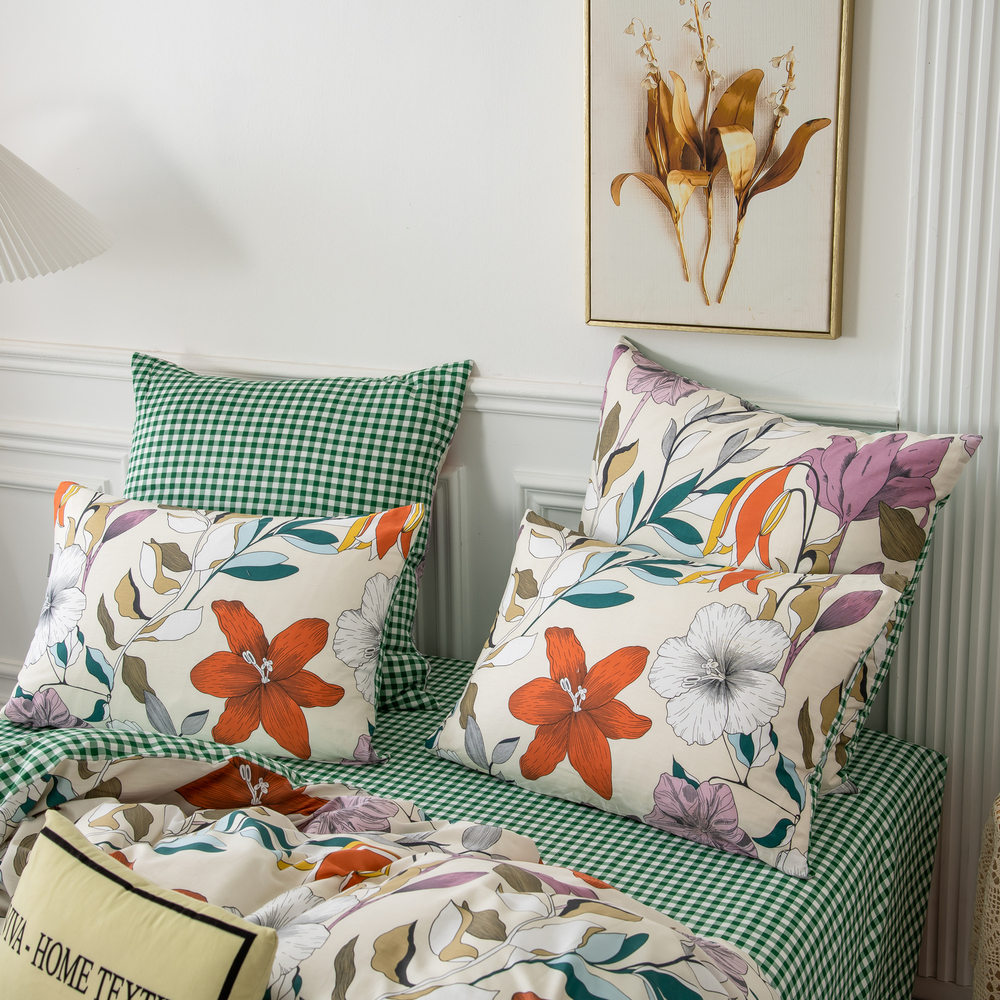 Комплект постельного белья Люкс Сатин 100% хлопок на резинке AR275