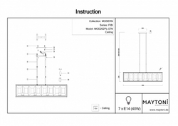 Люстра на штанге Maytoni MOD202PL-07N