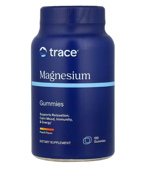 Trace minerals magnesium gummies peach 120 gummies.