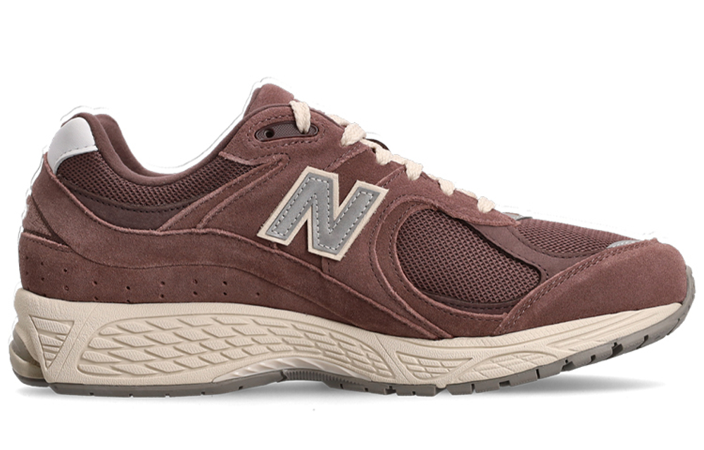 New Balance NB 2002R letter lace-up round head shock absorption, non-slip wear-resistant lightweight low-cut casual running shoes men's burgundy