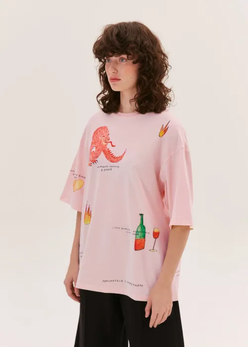 Футболка Шальная принцесса розового цвета