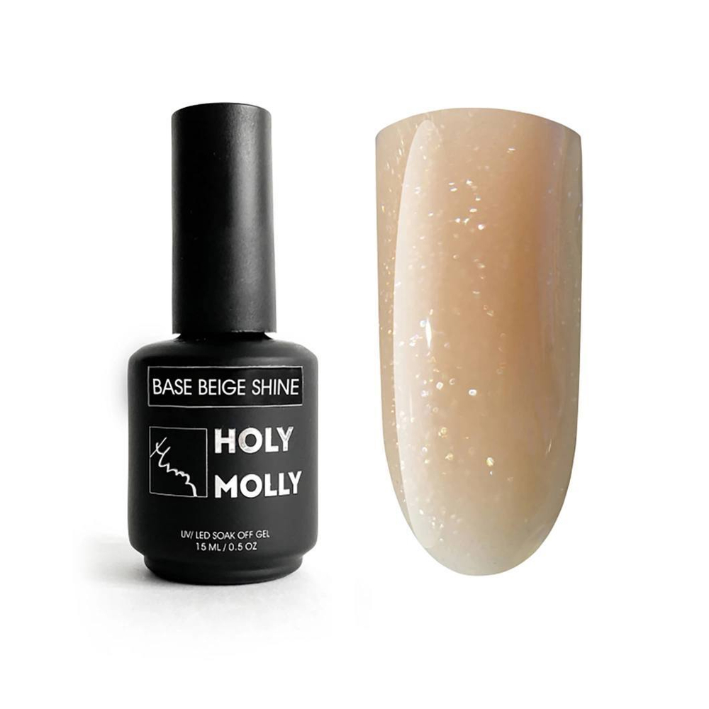 Holy Molly Камуфлирующая база BEIGE SHINE, 15мл