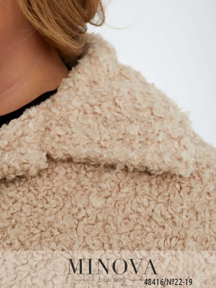 Пальто 22-19-Бежевый Minova