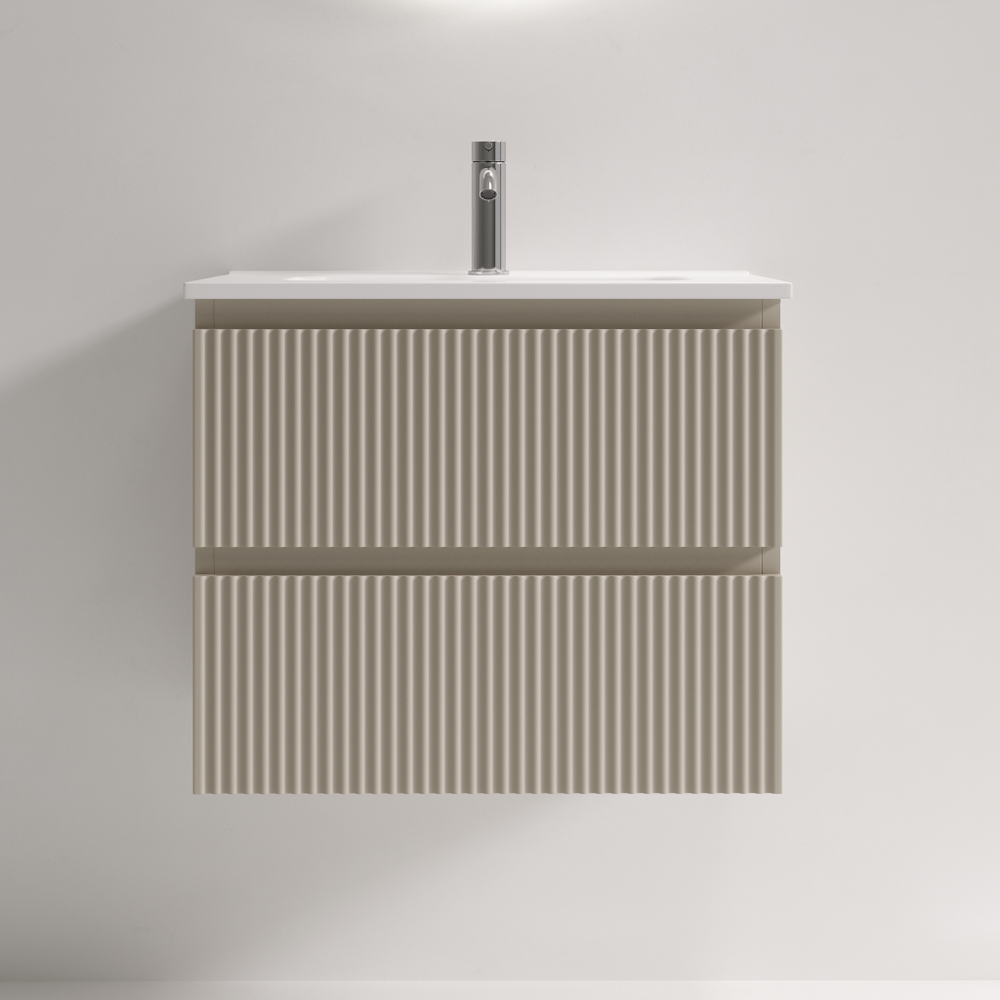 Тумба подвесная SANCOS Snob R 590х390х500, c двумя ящиками оснащенными доводчиками, Beige Soft , арт.SNR60/39CE