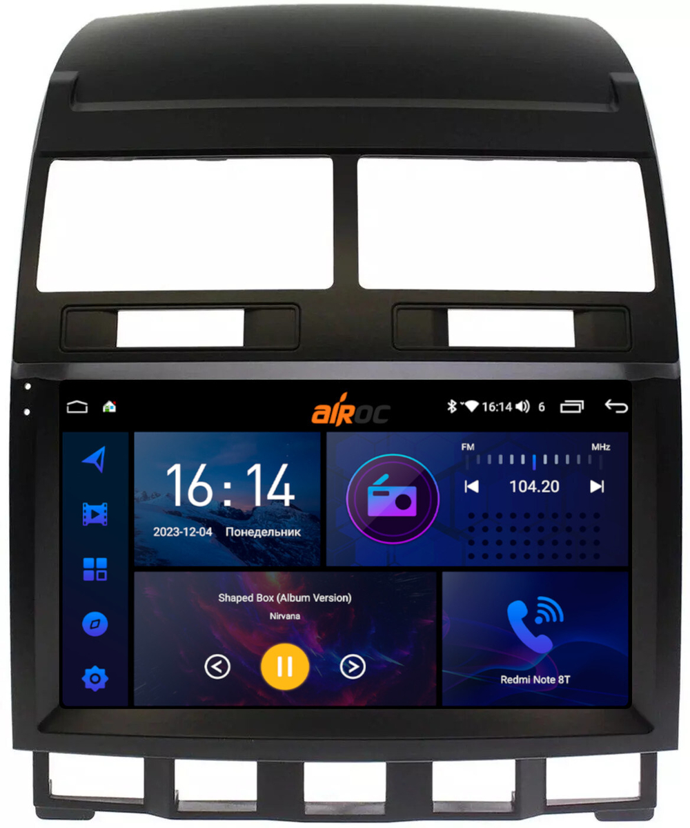 Магнитола для Volkswagen Touareg 2002-2010 - AIROC 2K RI-3703 Android 12, QLed+2K, ТОП процессор, 8/128Гб, CarPlay, SIM-слот