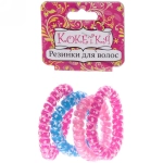 Резинки для волос силиконовые 4шт «Кокетка - Звезды», цвет микс, d-5.5см