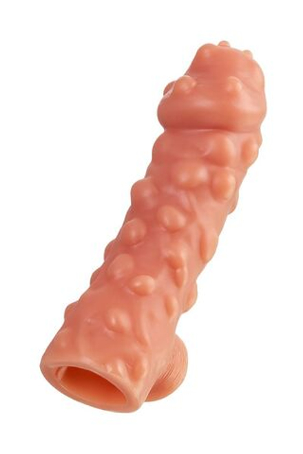 Насадка на пенис Kokos CS 003 M с крупными бугорками и фиксацией мошонки TPR 156*47