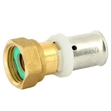 Муфта пресс Uni-Fitt 16x1/2" ВР с накидной гайкой для металлопластиковых труб фитинг (714G6200)