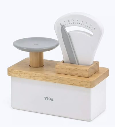 Весы белые, пружинный механизм, коробка (VIGA)