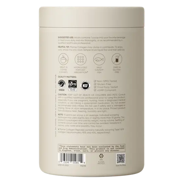 Морской коллаген, Marine Collagen Peptides, Sports Research, 340 г 2