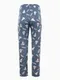 Брюки женские с принтом, цвет голубой, размер 46