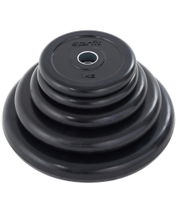 Диск обрезиненный BB-202 d=26 мм, стальная втулка, черный, 1,25 кг