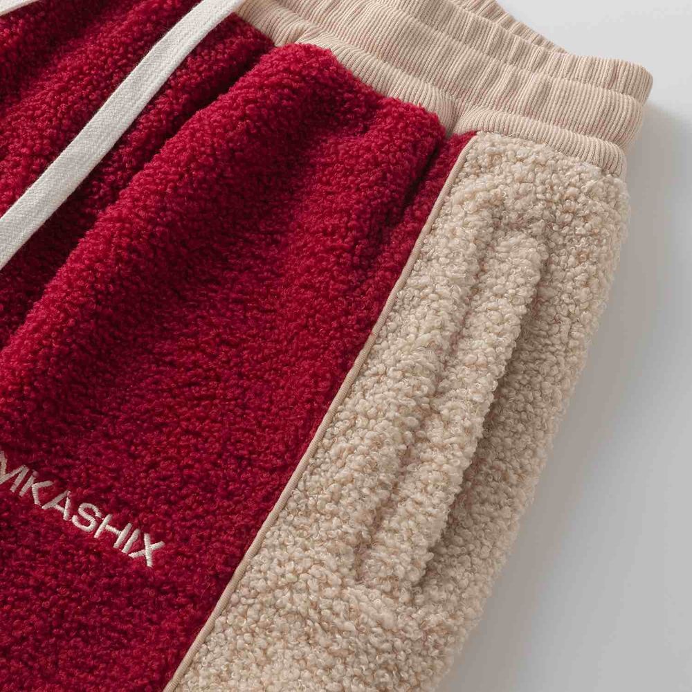 Брюки Ymkashix Little Lamb бордовый/песочный