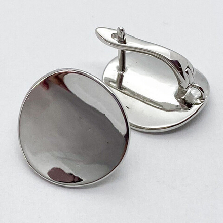 Ювелирные швензы с родиевым покрытием, размер 17*17 мм, цена за пару