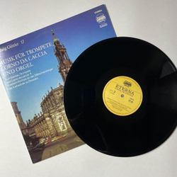 Винтажная виниловая пластинка LP Ludwig Guttler, Kurt Sandau, Friedrich Kircheis Musik Fur Trompete, Corno Da Caccia Und Orgel (ГДР 1987)