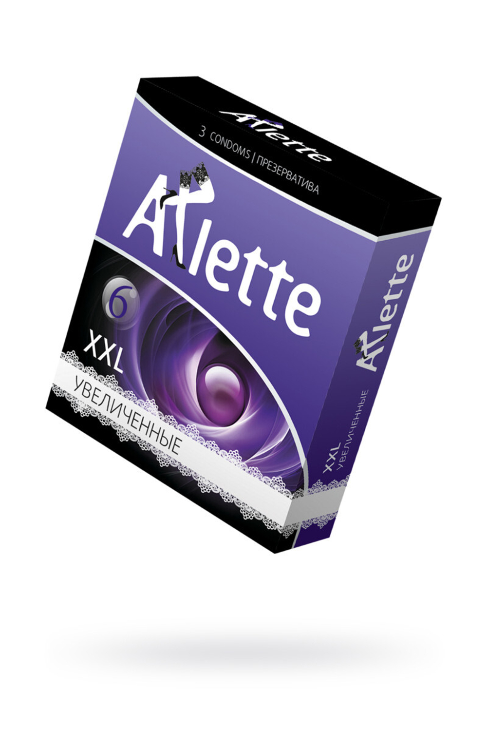 Презервативы Arlette, XXL, латекс, увеличенные, 20 см, 5,6 см, 3 шт.