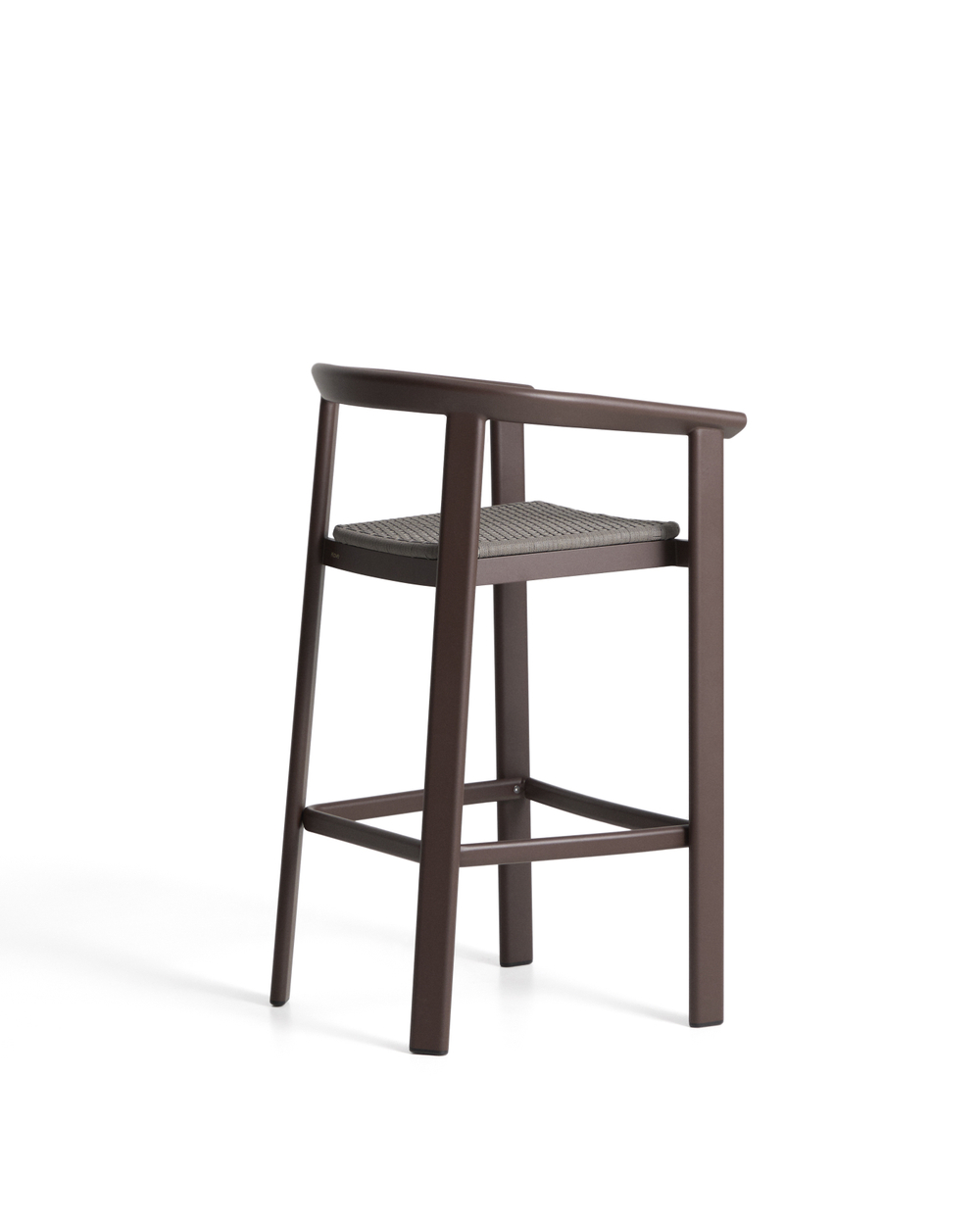 Уличный барный стул Erice из алюминия и веревки коричневого цвета, 75 см