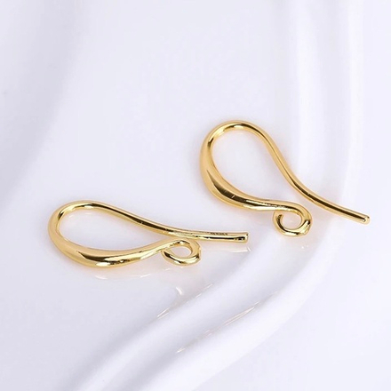 Швензы-крючки, 1 пара, позолота