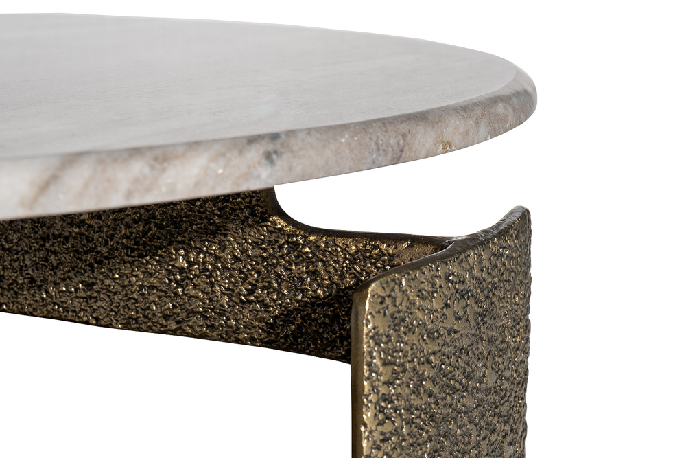 Стол журнальный мраморный d100x45см Garda Decor