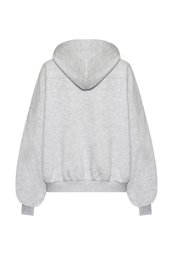 Толстовка с рельефными швами Светло-серый меланж