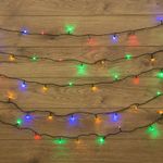 Гирлянда Твинкл Лайт 6 м, темно-зеленый ПВХ, 40 LED, цвет мультиколор