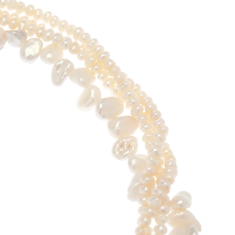 Колье Полная Луна с Переплетённым Жемчугом