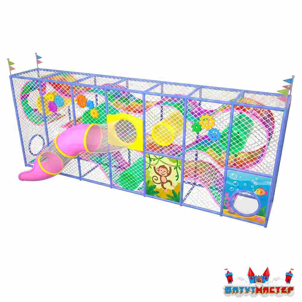 Плоский лабиринт «Цветные Джунгли», 12×1,2×4,2 м