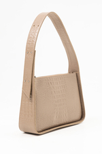 Louis Lefevre Сумка женская натуральная кожа через плечо багет бежевая