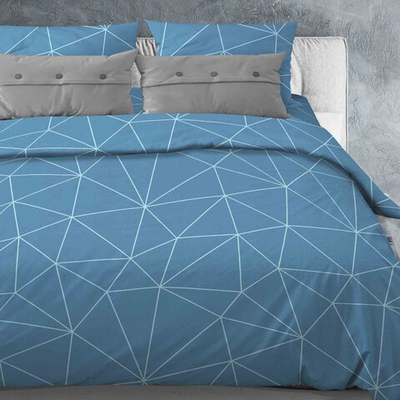 Комплект постельного белья 1,5 сп Полигон (морская волна), 150х210 см, 150х210 см, 70х70 см, бязь, 105 г/м, хл 100%