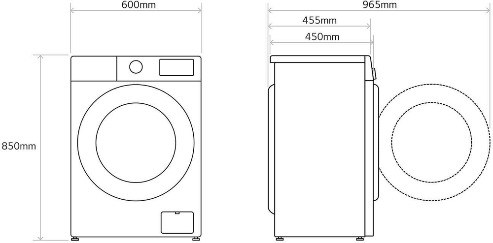 Стиральная машина узкая LG F2T3HS6W