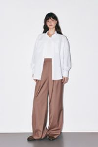 Брюки с поясом на резинке "Коричневые" женские