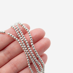 Гематин (гематит), оттенок "Серебристый", шар (разделитель) 2,5мм