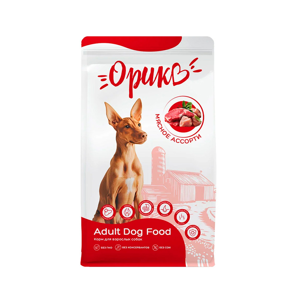 Cухой корм для взрослых собак всех пород "Мясное ассорти" Орико
