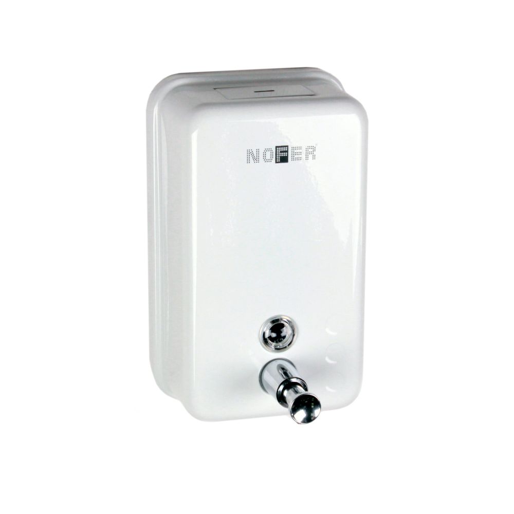 Диспенсер для мыла с кнопкой 1200 мл. нерж. сталь INOX 03001.W белый