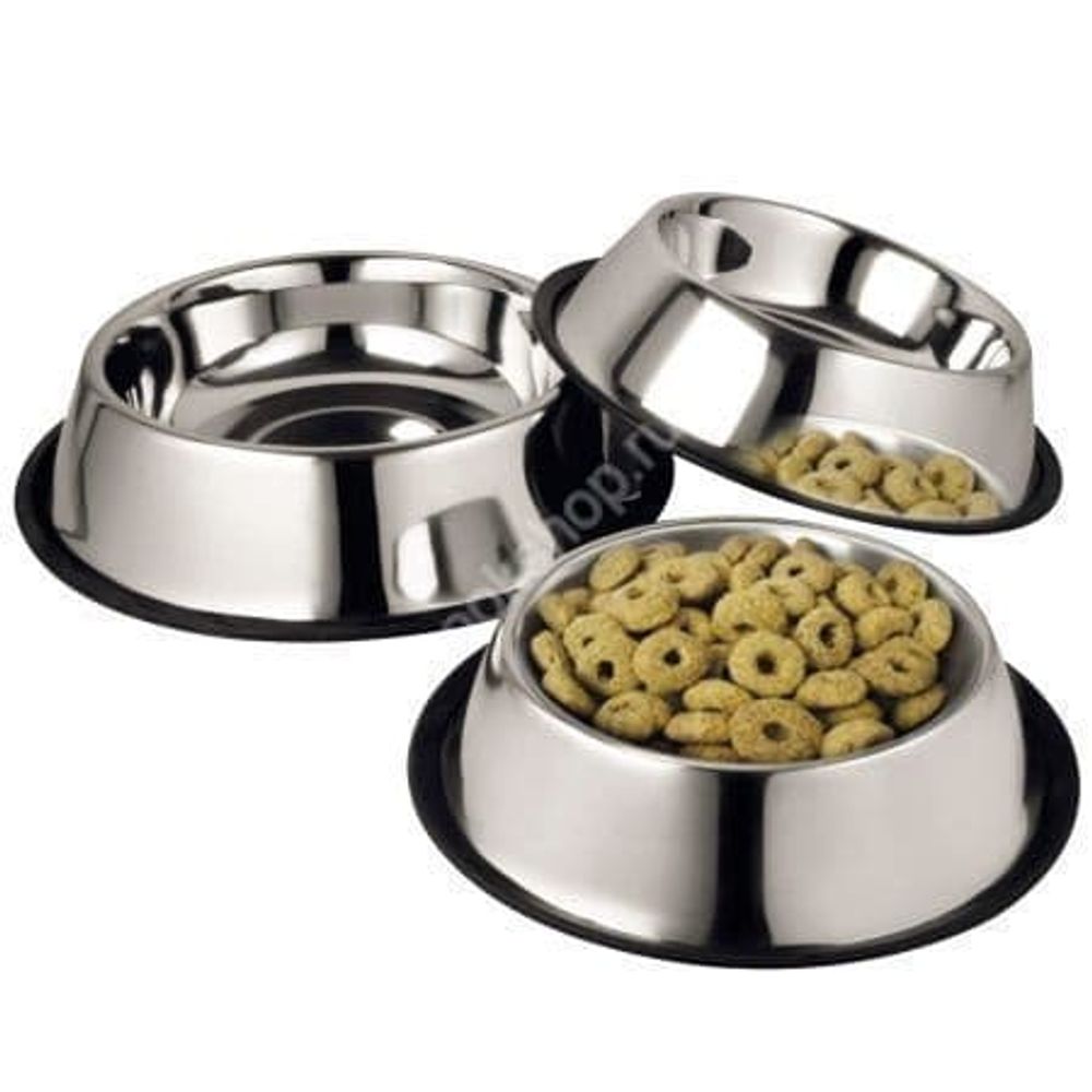 Миска 0,45л металл резиновое основание ANKUR