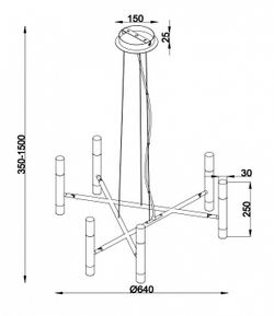 Подвесной светильник Maytoni Vigo MOD031PL-12B