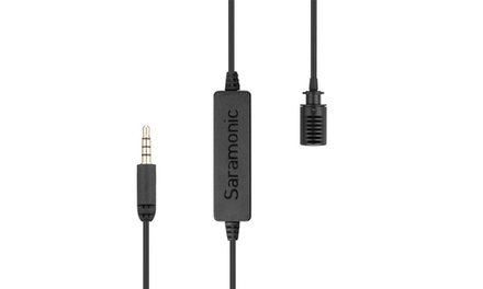 Микрофон петличный Saramonic LavMicro-S стерео с кабелем 5м, разъем 3,5 мм TRRS