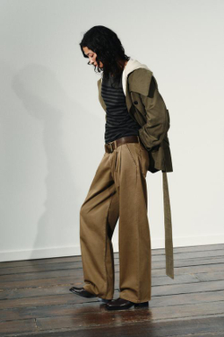 ZARA БРЮКИ ЧИНОС С НИЗКОЙ ПОСАДКОЙ, КОРИЧНЕВЫЙ