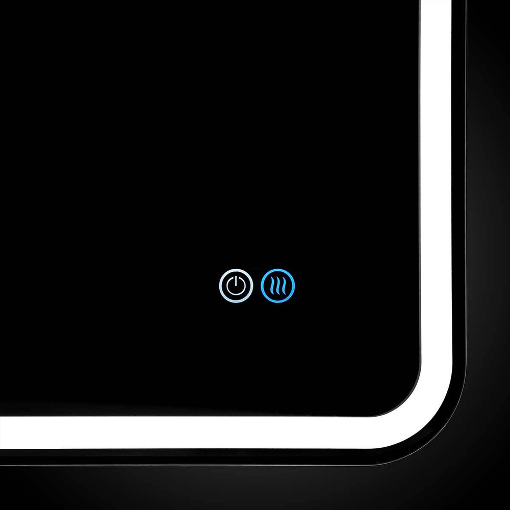 Зеркало LED VLM-3VC7007-2 700х700 c сенсорным выключателем и диммером, антизапотевание