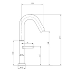 Смеситель для раковины высокий WONZON & WOGHAND, Черный матовый (WW-6068-MB)