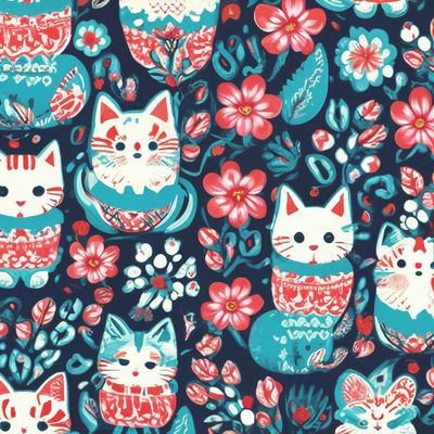 Народные мотивы (котики)