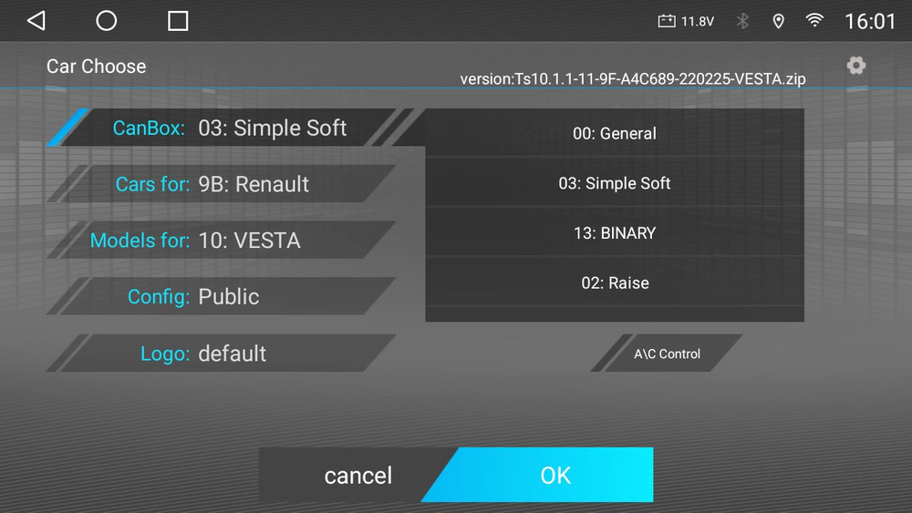 Устройство головное KB-KR-8167-S10 для LADA VESTA