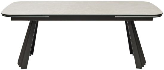 Стол ASTRID 200 TL-102 Бежевый мрамор, испанская керамика / Темно-серый каркас